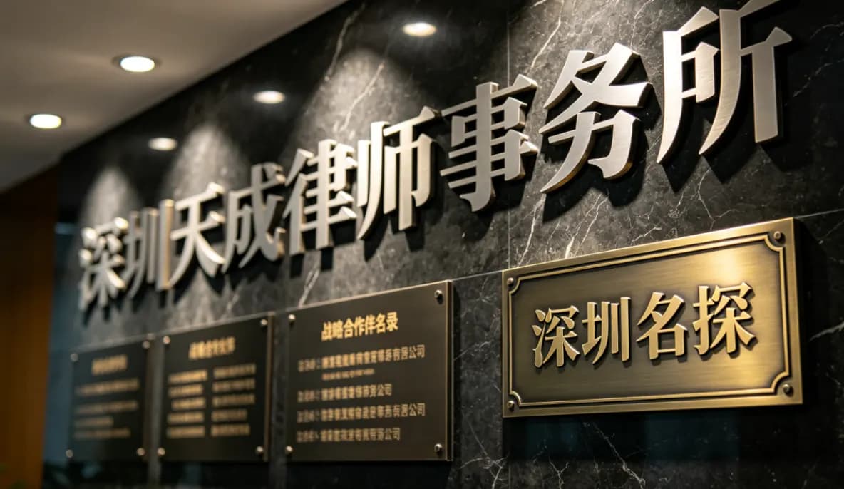 深圳正规侦探-名探获天成律所战略合作挂牌认证实景