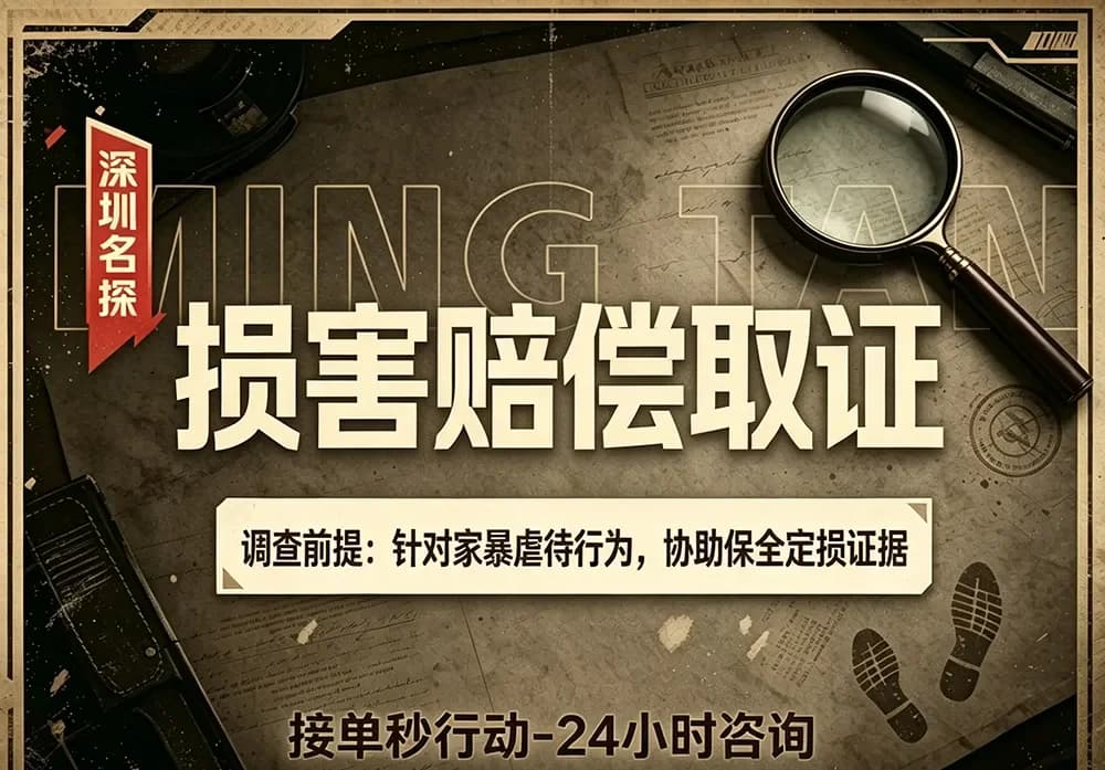 婚内过错损害赔偿取证 - 家暴遗弃虐待证据包 深圳婚姻调查-婚内过错损害赔偿取证深圳名探正规侦探配图