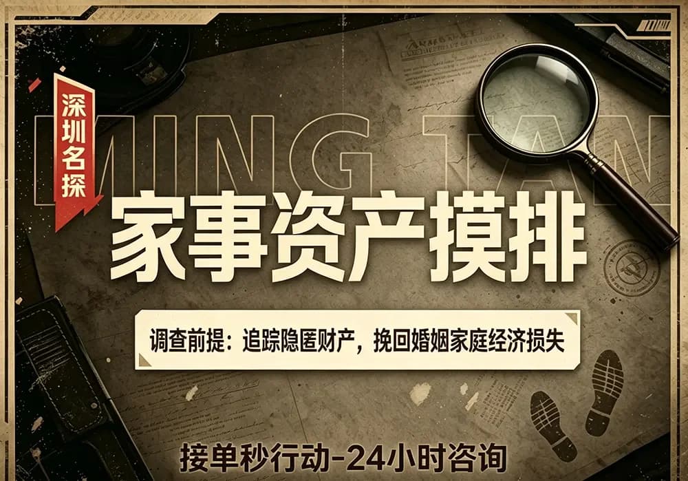 婚姻家事资产摸排与追踪 - 隐匿财产深度追查 深圳婚姻调查-隐匿财产摸排追踪深圳名探正规侦探配图