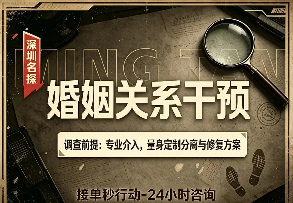 婚姻家庭关系纠纷干预 - 合法分离与情感修复 深圳婚姻调查-婚姻家庭纠纷干预深圳名探正规侦探配图