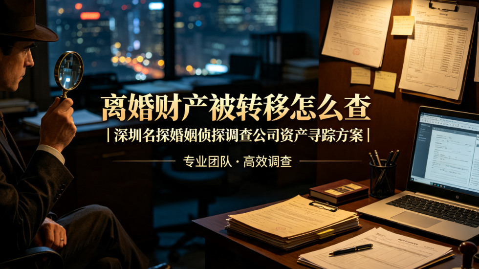 深圳名探婚姻侦探调查公司-离婚财产转移资产寻踪方案配图