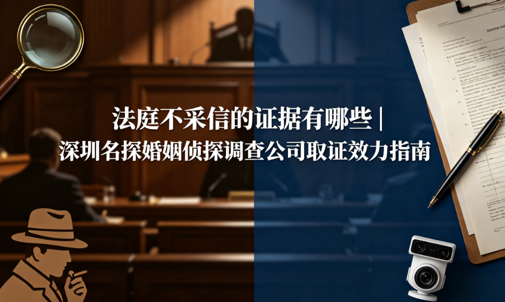深圳名探婚姻侦探调查公司-法庭证据效力与无效证据取证指南配图
