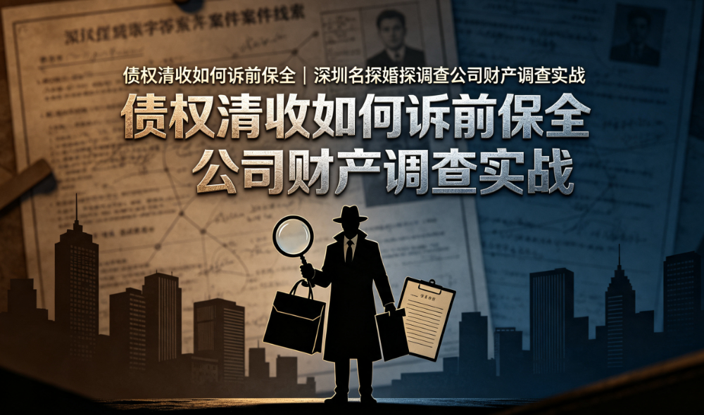 深圳名探婚探调查公司-债权清收诉前财产调查实战配图