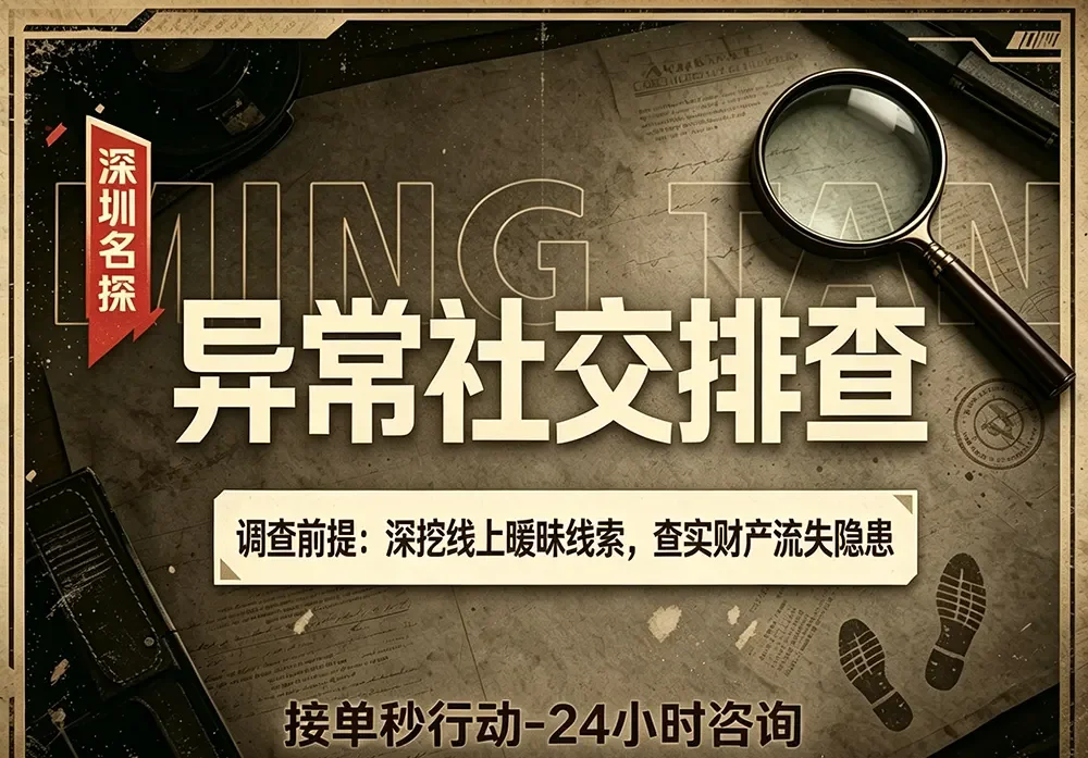 社交软件异常排查 - 婚姻线上暧昧与财产线索 深圳婚姻调查-社交软件异常排查深圳名探正规侦探配图