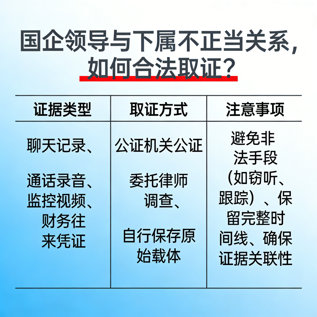 国企领导与下属不正当关系，如何合法取证？ (2)